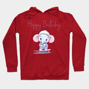 happy birthday elephant Hoodie